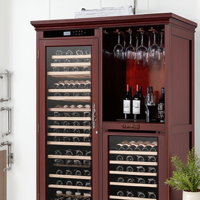 286 Lbs Wine Cooler Cabinet Locking Door for Temperature Control