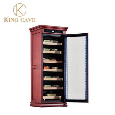 Dobra cena. Luksusowy naturalny drewno Cigar Storage Humidor z LED światło 3 półki w Internecie