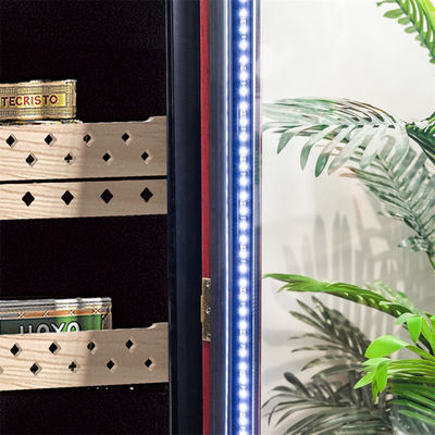 Dobra cena. Automatyczne nawilżanie Czerwone drewno masywne Elektryczny chłodnik do cygar Humidor z zamkiem w Internecie