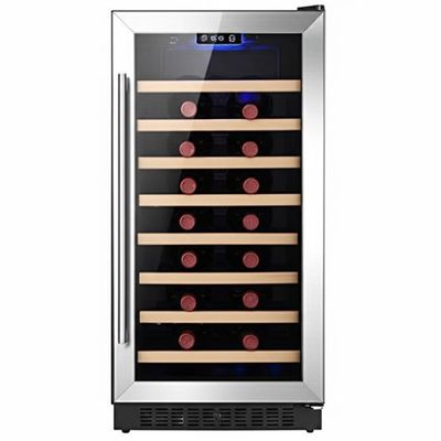 Dobra cena. Metal Shelving Wine Cooler Cabinet with Locking Door and Touch Control w Internecie