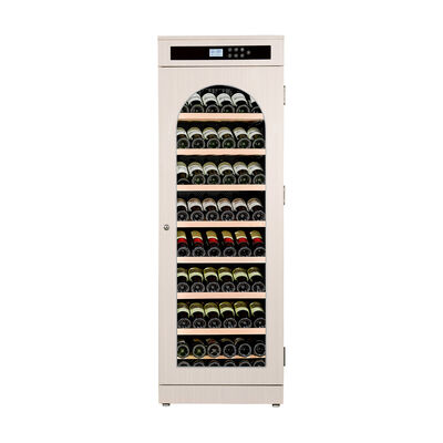 Dobra cena. Premium Solid Wood Wine Cooler Cabinet z cyfrowym panelem sterowania i łukowymi drzwiami ze szkła w Internecie