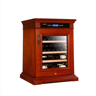 Dobra cena. Premium Wooden Wine Cooler Cabinet z inteligentną cyfrową kontrolą temperatury i temperowanymi drzwiami szklanymi w Internecie
