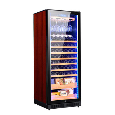 Dobra cena. Premium Solid Wood Kitchen Wine Cooler z oświetleniem LED i cyfrowym panelem sterowania dotykowym w Internecie