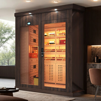 Dobra cena. Niestandardowa rama z litego drewna Grand Reserve Walk-In Humidor z chłodziarką do cygar w Internecie